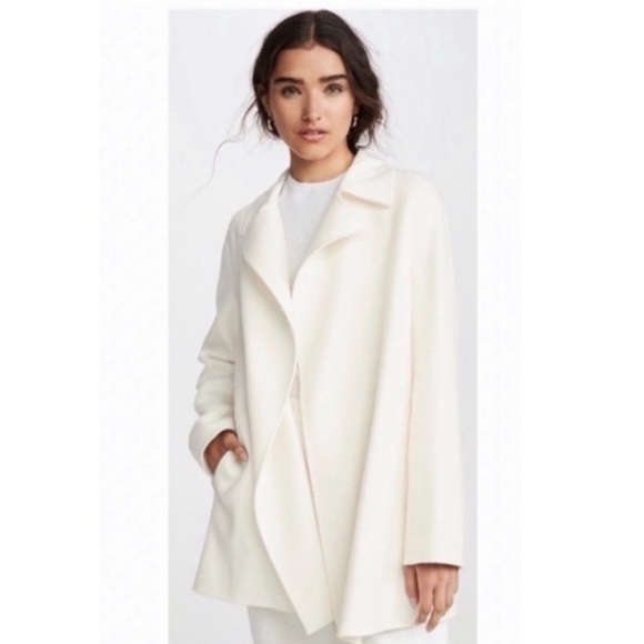 Theory Sileena Coat in Ivory. - Picture 1 of 10